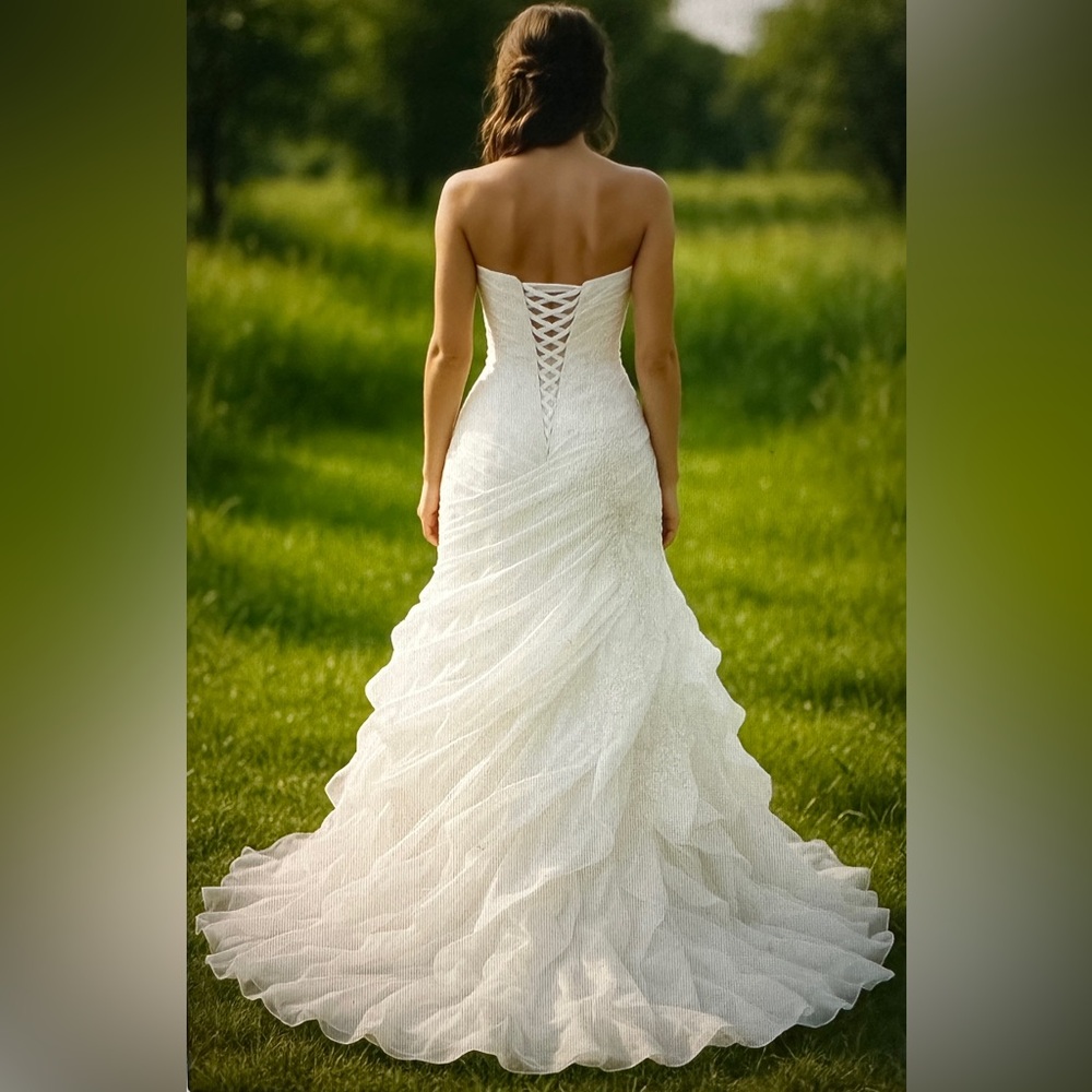 ✨ David’s Bridal Strapless Wedding Gown – NWT | Size 8 | MSRP $699 - Picture 2 of 13